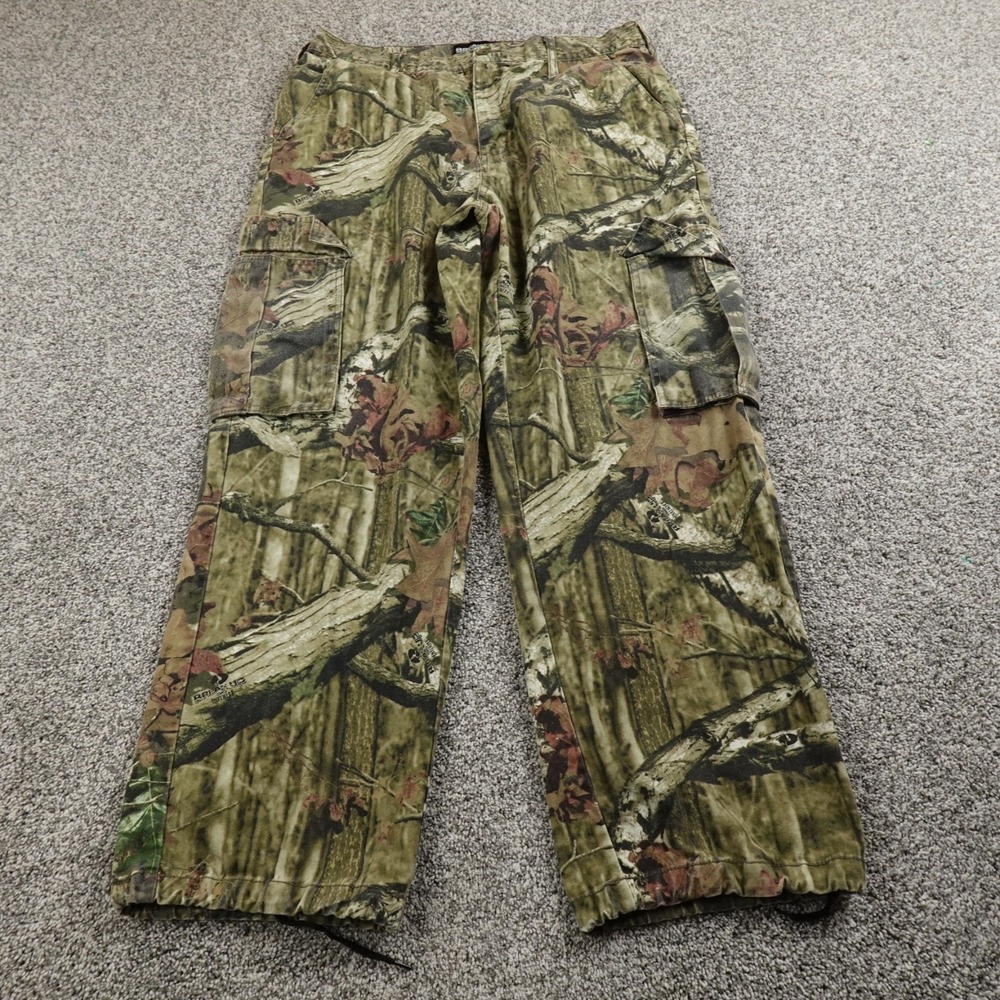 Mossy Oak Pants Mens 36X31 Brown Green Break Up Camo Cargo Outdoor Hunting Hike
